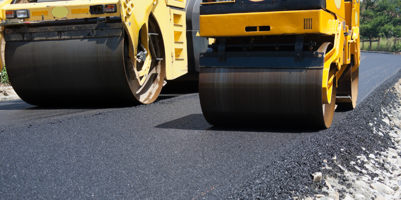 Rolling asphalt for drive